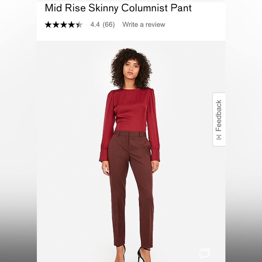 Express Columnist Skinny Mid Rise- Gray Size 0 Long